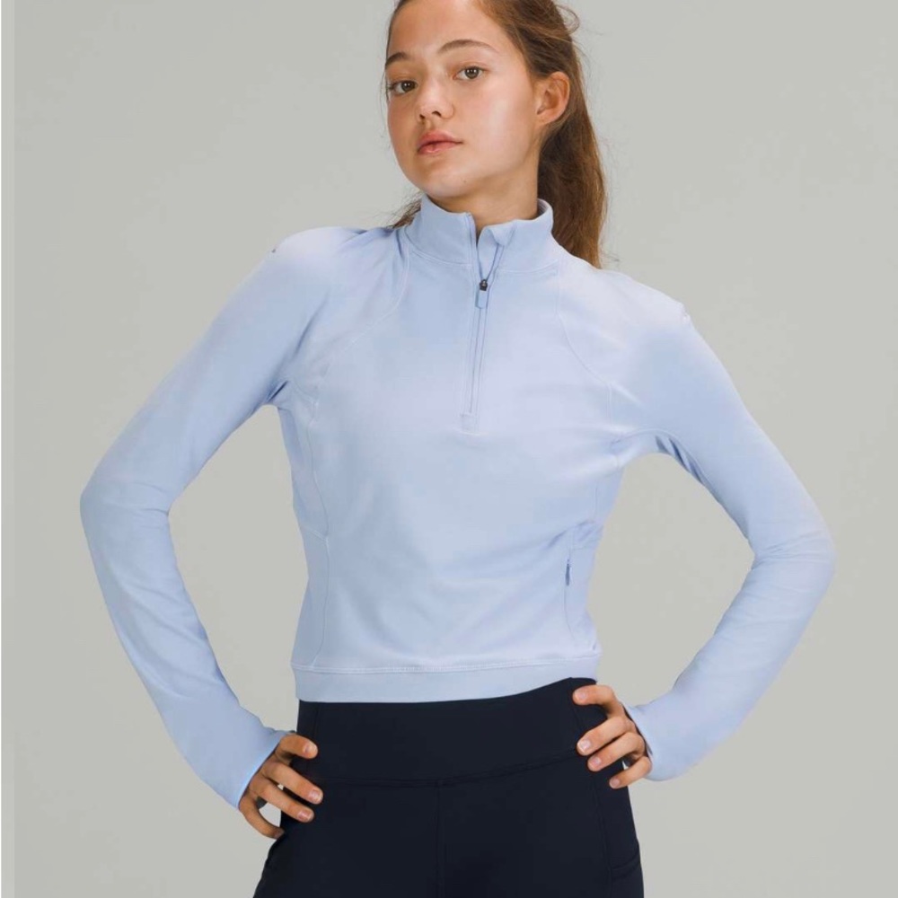 Lululemon rulu run cropped half zip size 4